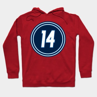 Ab McDonald Number 14 Jersey Winnipeg Jets Inspired Hoodie